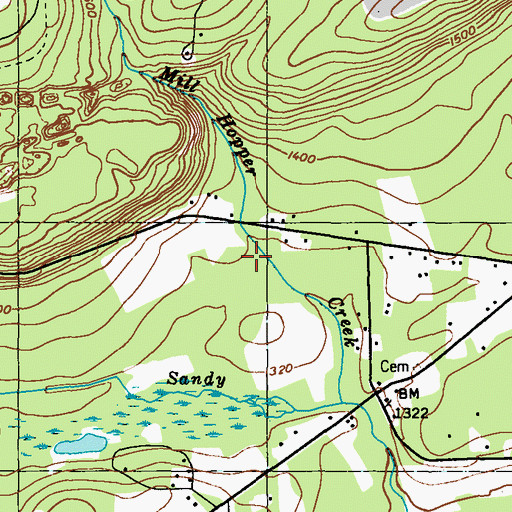 Topographic Map of Township of Foster, PA