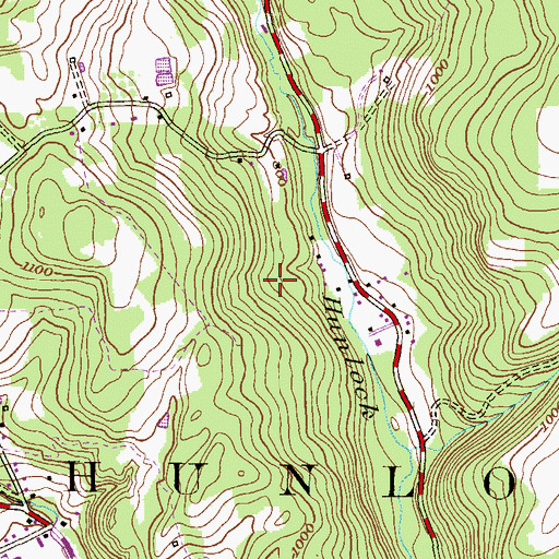 Topographic Map of Township of Hunlock, PA