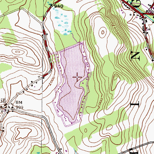 Topographic Map of Township of Huntington, PA