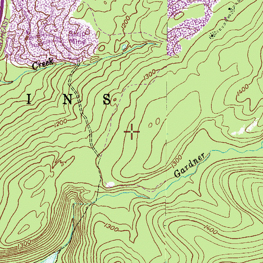 Topographic Map of Township of Jenkins, PA