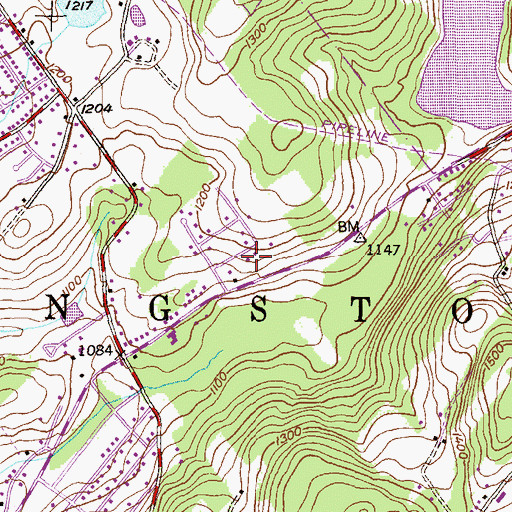 Topographic Map of Township of Kingston, PA