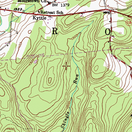 Topographic Map of Township of Ross, PA