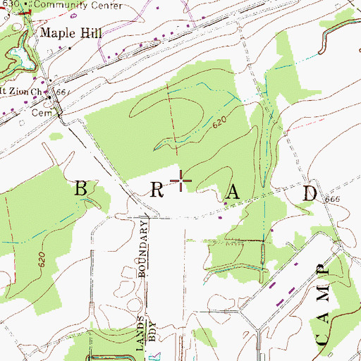Topographic Map of Township of Brady, PA