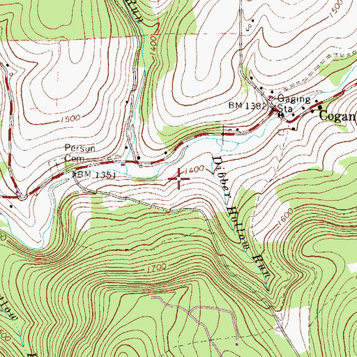 Topographic Map of Township of Cogan House, PA