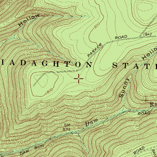 Topographic Map of Township of Cummings, PA