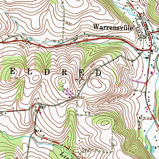 Topographic Map of Township of Eldred, PA