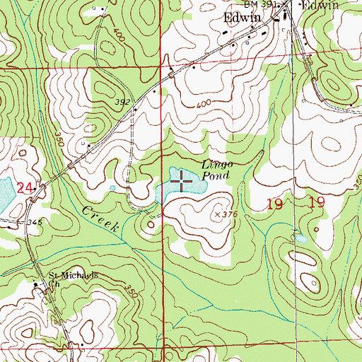 Topographic Map of Lingo Pond, AL