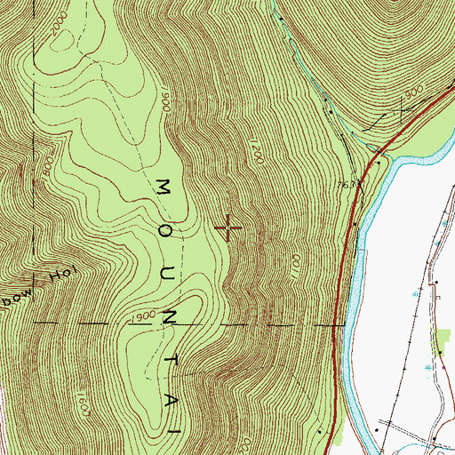 Topographic Map of Township of Lewis, PA