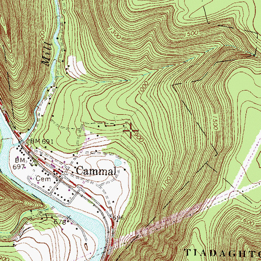 Topographic Map of Township of McHenry, PA