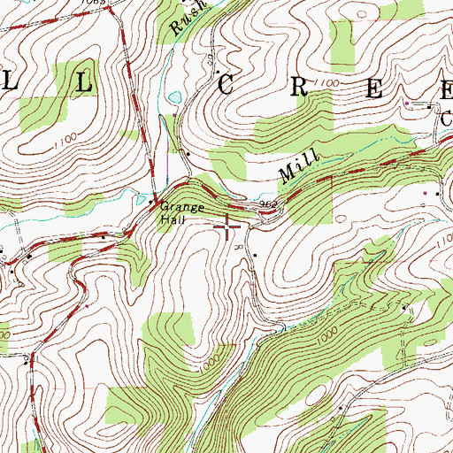 Topographic Map of Township of Mill Creek, PA