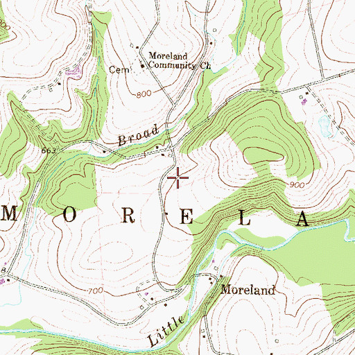 Topographic Map of Township of Moreland, PA