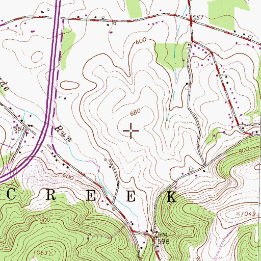 Topographic Map of Township of Muncy Creek, PA