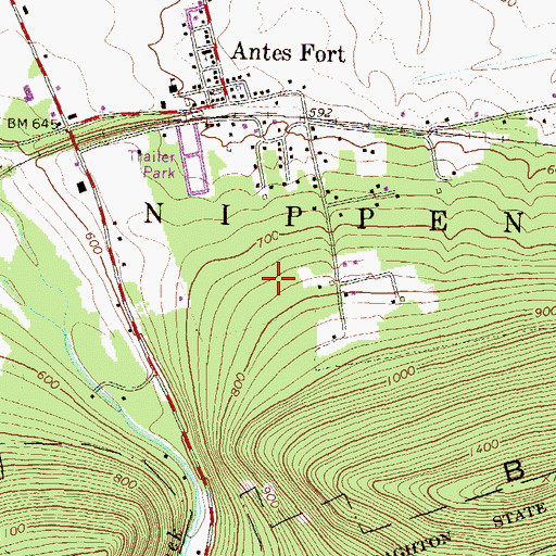 Topographic Map of Township of Nippenose, PA