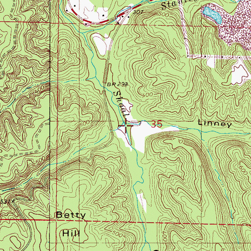 Topographic Map of Linney Hollow, AL