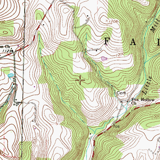 Topographic Map of Township of Upper Fairfield, PA