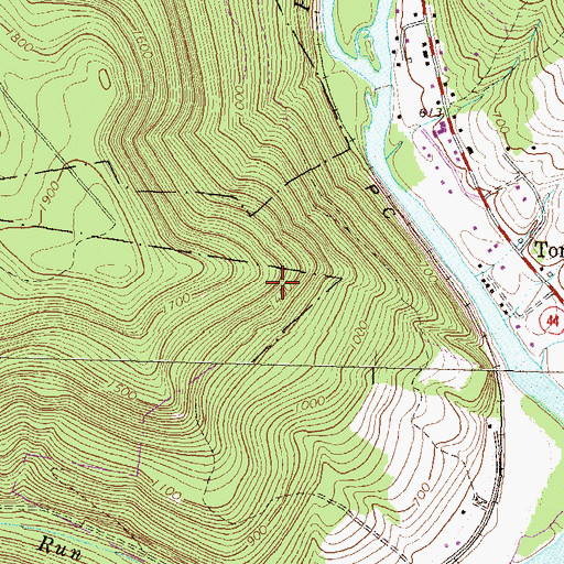 Topographic Map of Township of Watson, PA