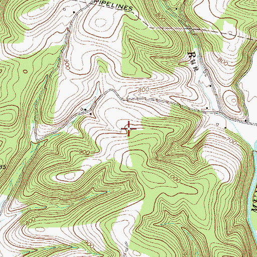 Topographic Map of Township of Wolf, PA