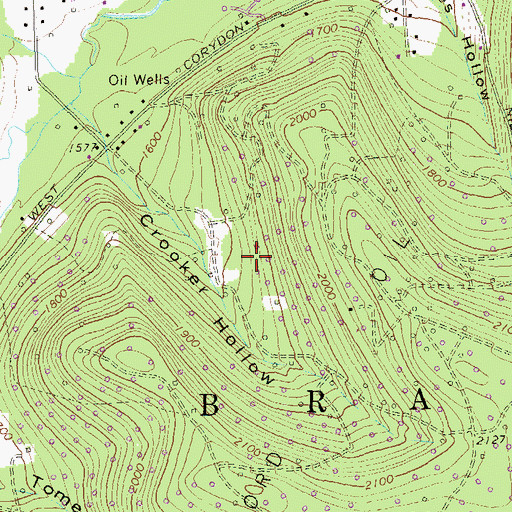 Topographic Map of Township of Bradford, PA