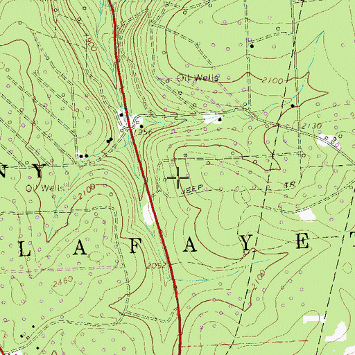 Topographic Map of Township of Lafayette, PA