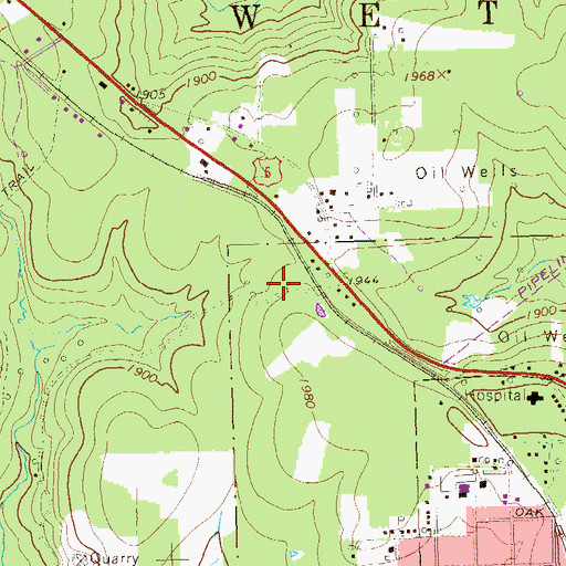 Topographic Map of Township of Wetmore, PA