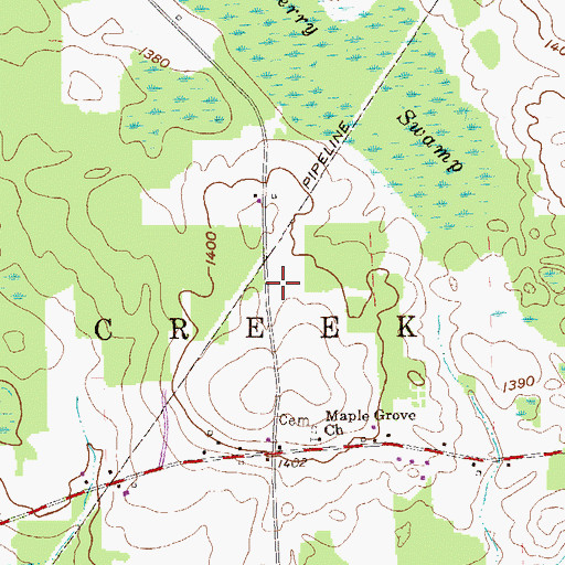 Topographic Map of Township of Deer Creek, PA