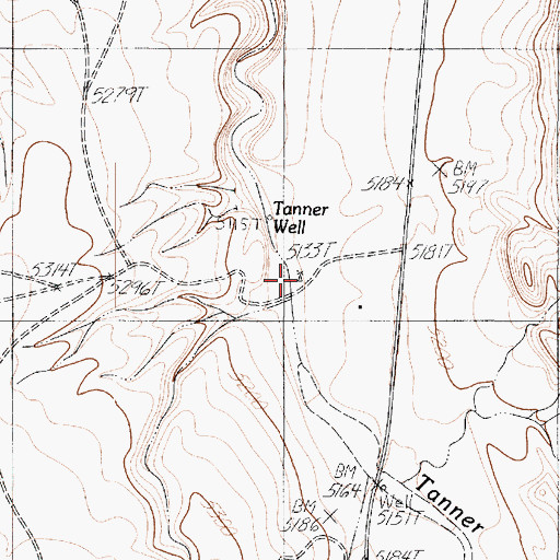 Topographic Map of Tanner Well, AZ