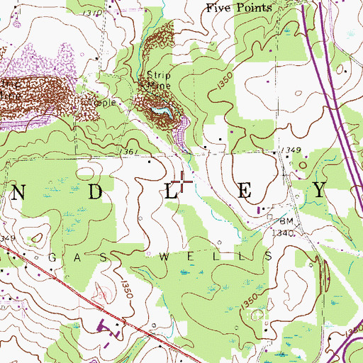 Topographic Map of Township of Findley, PA