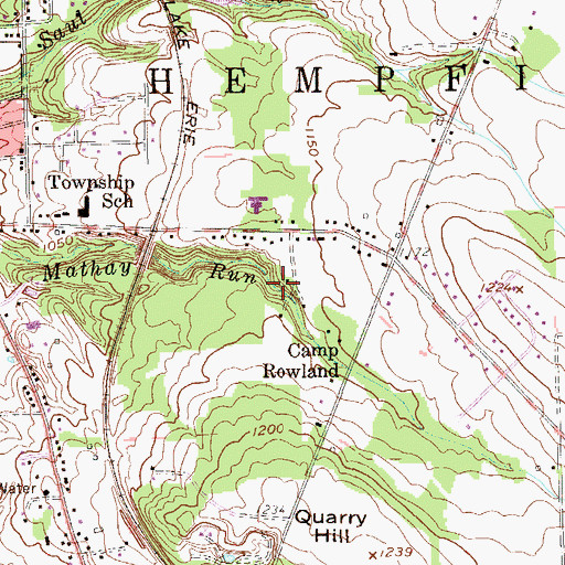 Topographic Map of Township of Hempfield, PA