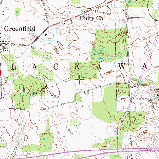Topographic Map of Township of Lackawannock, PA