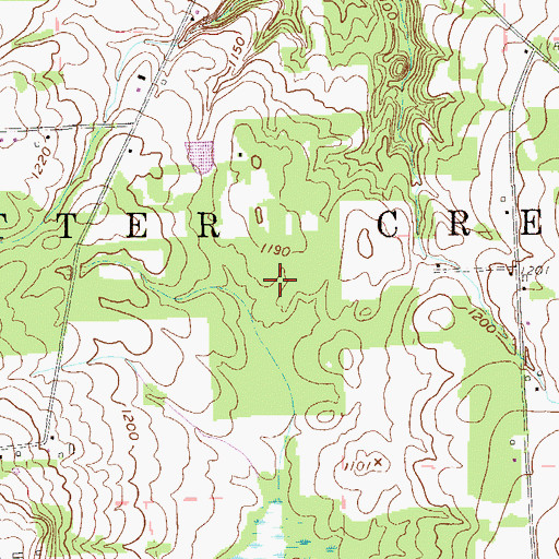 Topographic Map of Township of Otter Creek, PA