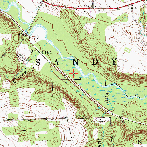Topographic Map of Township of Sandy Lake, PA