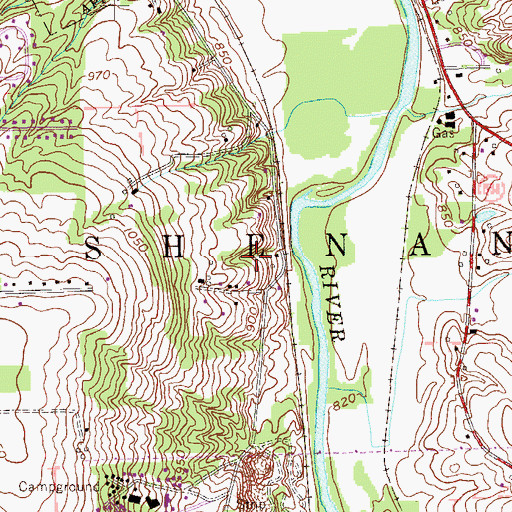 Topographic Map of Township of Shenango, PA