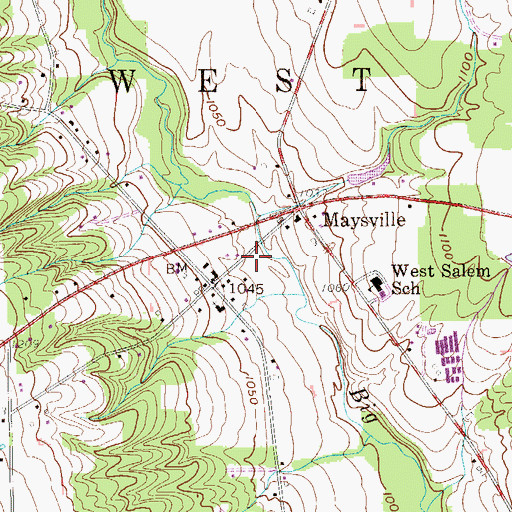 Topographic Map of Township of West Salem, PA