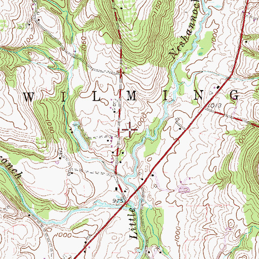 Topographic Map of Township of Wilmington, PA