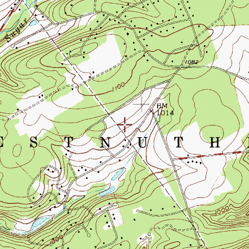 Topographic Map of Township of Chestnuthill, PA