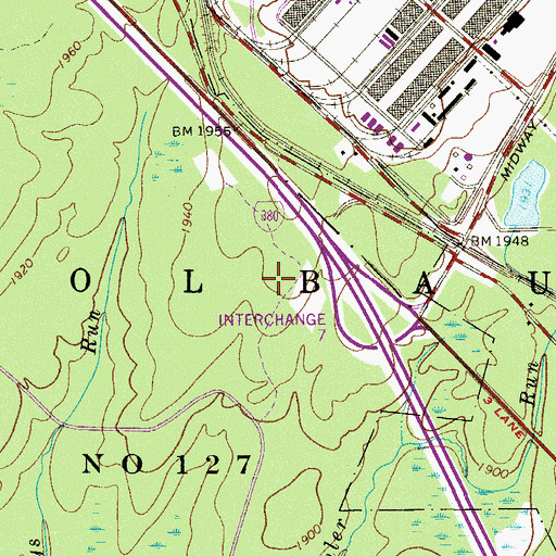 Topographic Map of Township of Coolbaugh, PA