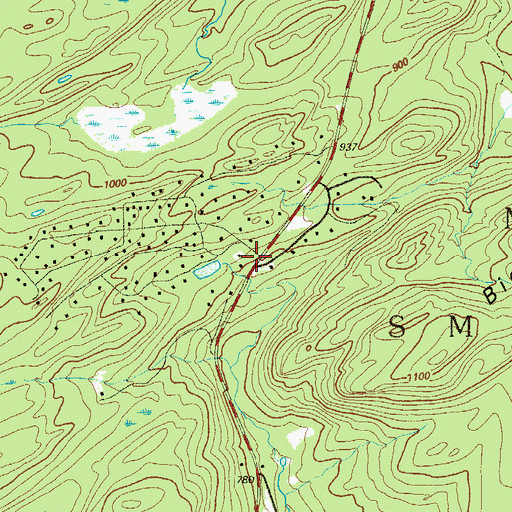 Topographic Map of Township of Middle Smithfield, PA