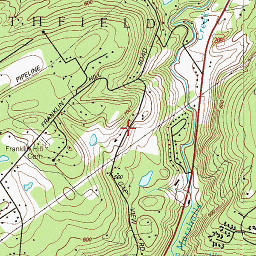 Topographic Map of Township of Smithfield, PA