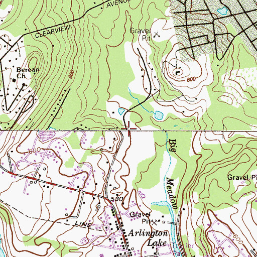 Topographic Map of Township of Stroud, PA