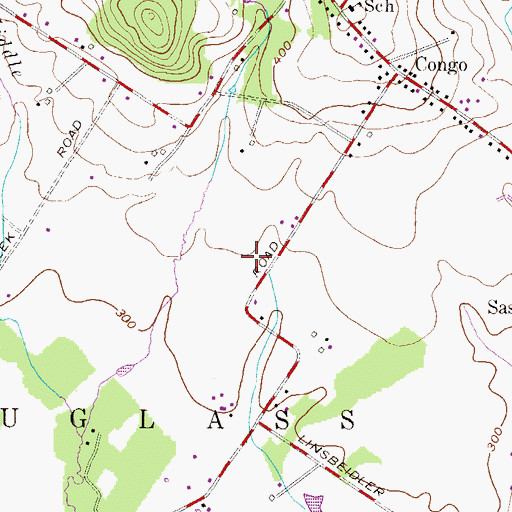 Topographic Map of Township of Douglass, PA