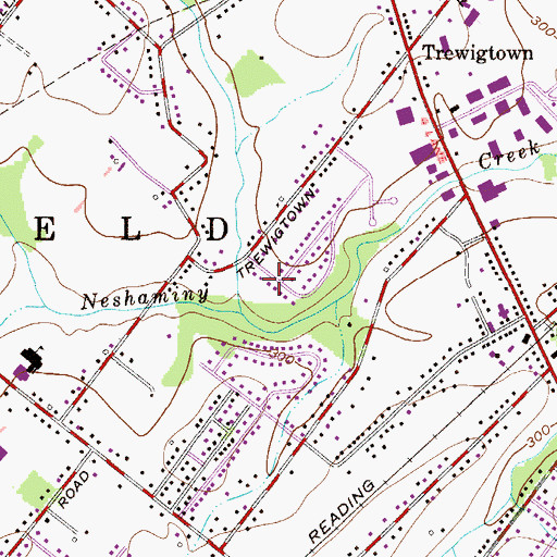 Topographic Map of Township of Hatfield, PA