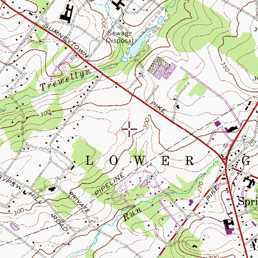 Topographic Map of Township of Lower Gwynedd, PA