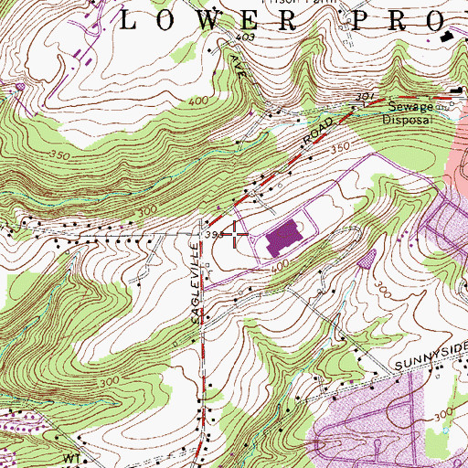 Topographic Map of Township of Lower Providence, PA