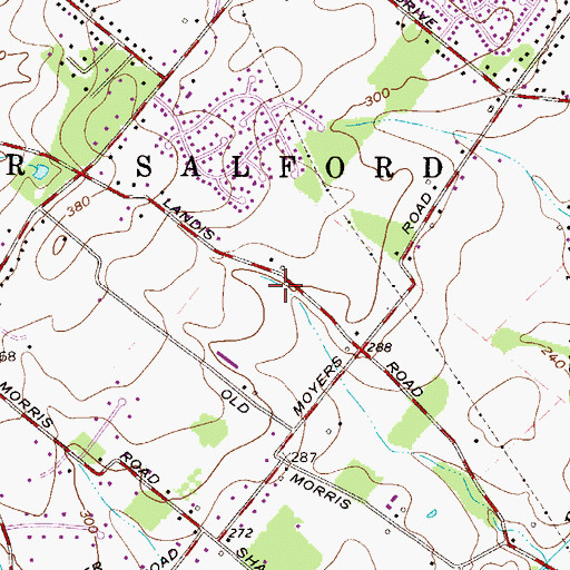 Topographic Map of Township of Lower Salford, PA