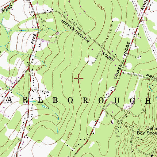 Topographic Map of Township of Marlborough, PA