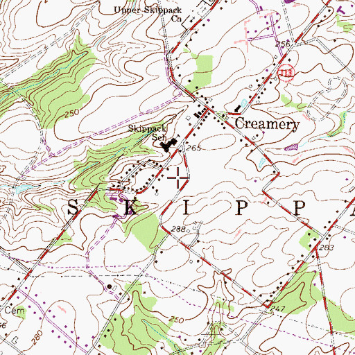 Topographic Map of Township of Skippack, PA