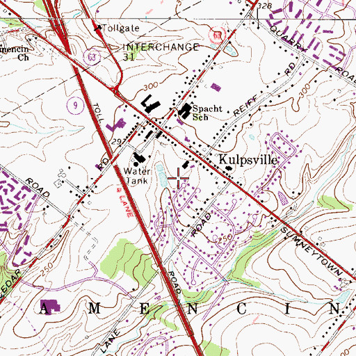 Topographic Map of Township of Towamencin, PA