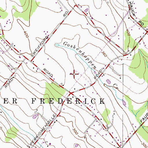 Topographic Map of Township of Upper Frederick, PA