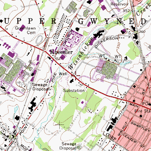 Topographic Map of Township of Upper Gwynedd, PA
