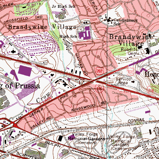 Topographic Map of Township of Upper Merion, PA